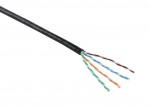 UTP kültéri kábel; cat5e; fekete; 305 fm; dobozos kiszerelés