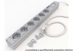 Connector series with switch; 6 outputs; white; 19"