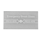 Replacement glass for CPK-860 type manual call points; with english inscription