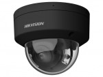 8 MP WDR fix ColorVu AcuSense IP dome camera; optical; audio I/O; alarm I/O; microphone; black