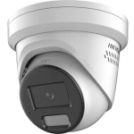 6 MP WDR fix ColorVu IP turret camera; IR/optical; light and sound alarm; built-in microphone