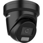 6 MP WDR fix ColorVu IP turret camera; IR/optical; built-in microphone; black