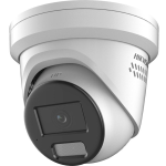 8 MP WDR fix ColorVu IP turret camera; IR/optical; light and sound alarm; built-in microphone