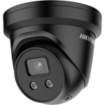 8 MP WDR fix EXIR AcuSense IP turret kamera; mikrofon; fény- és hangriasztás, riasztás I/O; fekete