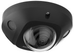 4 MP AcuSense WDR fix EXIR IP mini dome camera; audio I/O; alarm I/O; microphone; black