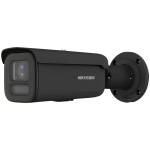 4 MP ColorVu AcuSense WDR motorized IP bullet camera; optical; audio I/O; alarm I/O; black