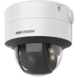 4 MP ColorVu AcuSense WDR motoros IP dómkamera; láthatófény; hang I/O; riasztás I/O