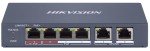 6-port PoE switch (60 W); 1 HiPoE + 3 PoE+(at) + 2 uplink ports; smart managed