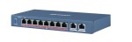 10 portos PoE switch (110 W); 2 HiPoE + 6 PoE+(at) + 2 uplink port; smart menedzselhető