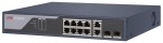 10 portos PoE switch (125 W); 8 PoE + 2 kombinált uplink port; smart menedzselhető