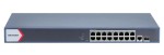18-port Gbit PoE switch (130 W); 16 PoE + 1 combined uplink port + 1 SFP uplink port; managed