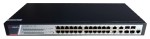 28-port gigabit PoE switch (370 W); 24 PoE + 4 combo uplink ports; fully managed