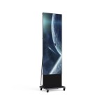 Standing LED information display; 1.56 mm pixel pitch; 613x1695.5x68.1 mm