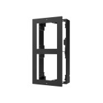 Condominium IP video intercom mounting frame for surface mounting; 2-module version; black
