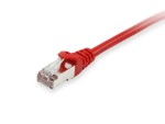 SFTP patch kábel; cat6; LSOH; duplán árnyékolt; piros; 1 m