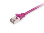 SFTP patch kábel; cat6; LSOH; duplán árnyékolt; lila; 0,5 m