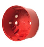 Deep socket for wall mounting; red; IP65