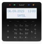 Touch button keypad; white backlight and display; card reader; black