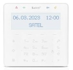 Touch button keypad; white backlight and display; card reader; white