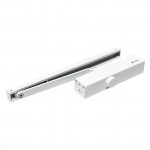 Door closer for 60-85 kg door; with sliding rail and thermostable oil; white
