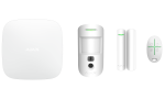 StarterKit kezdőcsomag; Ajax HUB 2 Plus WiFi kompatibilis riasztóközpont szett; fehér eszközökkel