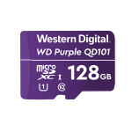 WD Purple 128GB micro SD card; microSDXC; Class 10 UHS-III; 24/7; 100MB/s-60MB/s