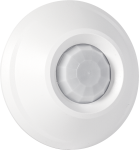 Digital PIR motion detector; ceiling mount; 36 m2 coverage from 2,4 m height, 80 m2 from 4,5 m