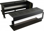 4U storage compartment; mountable in 19" rack cabinet; with DIN-TH35-24xS rails