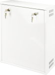 Függőleges zárható fali szekrény DVR/NVR eszközökhöz; max. rögzítő méret: 375x335x95 mm; fehér