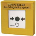 Fire extinguishing starting (manual release) push button; yellow