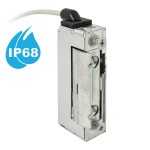 Vízálló (IP68) szimmetrikus, keskeny, alacsony, pajzs nélküli elektromos zárfogadó 250mm vezetékkel