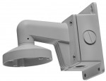Wall mount bracket for dome cameras; with integrated junction box