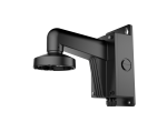Wall mount bracket for dome cameras; with integrated junction box; black