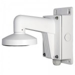 Wall mount bracket for dome cameras; with integrated junction box
