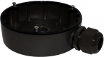 Outdoor junction box for dome cameras (turret); black