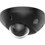 8 MP AcuSense WDR fix IP mini dómkamera; IR/láthatófény; hang I/O; riasztás I/O; mikrofon; fekete