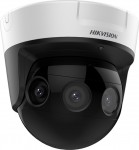 PanoVu 180° 4x2 MP IP panoramic camera; optical network connector