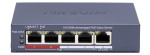 5 portos PoE switch (45 W); 4 PoE + 1 uplink port; nem menedzselhető