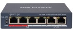 6 portos PoE switch (45 W); 4 PoE+ / 2 uplink port; nem menedzselhető
