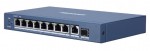 10-port Gbit PoE switch (58 W); 8 PoE + 1 RJ45 + 1 SFP uplink port; unmanaged
