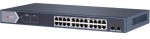 26 portos Gbit PoE switch (225 W); 24 PoE + 2 SFP uplink port; nem menedzselhető