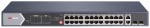 28-port Gbit PoE switch (370 W); 20 PoE+ / 4 HiPoE / 2 RJ45 + 2 SFP uplink ports