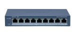 9 portos PoE switch (110 W); 8 PoE + 1 uplink port; smart menedzselhető