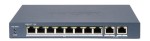 10 portos PoE switch (110 W); 8 PoE + 2 RJ45 uplink port; smart menedzselhető