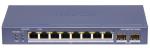10 portos Gbit PoE switch (110 W); 8 PoE + 2 SFP uplink port; smart menedzselhető