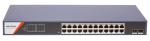 26 portos Gbit PoE switch (370 W); 24 PoE + 2 SFP uplink port; smart menedzselhető
