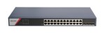 28-port Gbit switch; 24 RJ45 + 4 SFP uplink ports; smart managed