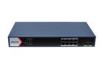 10 portos Gbit PoE switch (130 W); 8 PoE+2 SFP uplink port; menedzselhető