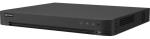 16 csatornás THD DVR; 8MP @8fps, 5MP@12fps, 1080p@25fps; +16× 8MP IP; koax audio