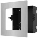 Condominium IP video intercom mounting frame for recessing; 1-modul version; stainless steel